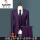 两扣白边-紫罗兰西服+西裤+领带+皮带