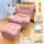 粉色+脚蹬(沙发椅)