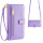 紫罗兰（斜跨+腕带）拉链钱包插卡带绳