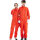 立领橘红色连体工作服 单件