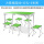 【升级】方管绿色+6布凳【 如需伞孔请备注】