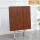 棕木纹80方桌+不锈钢桌架