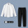 白色 单件衬衫+黑色长裤