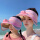 儿童空顶防晒帽-粉色-带风扇
