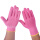 粉色黄边尼龙点珠手套12双耐磨防滑