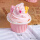 粉色奶油纸杯蛋糕(爱心款)