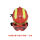 消防头盔红色+灯架+护目镜