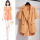 3995橙色西装短裙背心【三件套】