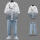 HC35白色/衬衫+牛仔.裤