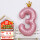 生日布置-粉色数字气球 3(吹管）