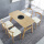 0.8米*1.2米黄木纹一桌4椅+电磁