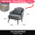 沙发椅深灰/棉麻/碳素钢椅脚 0cm