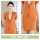 橙色西装+半身裙