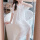 _8822#网纱短袖裙 白色