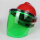 防刮擦-绿色+V型红色ABS安全帽