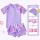 紫色枫叶四·件套泳衣+泳帽+浮