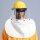 黄色安全帽+护颈 面屏1.5mm加厚(防护升级)