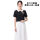 601-1黑色短袖+白长裙