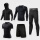 1001黑外套五件套：（3袖+2裤）