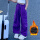 紫色加绒工装裤