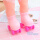 桔红色 粉色溜冰鞋