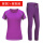 女紫色裤+紫色T