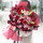 【遇见幸福】19朵红玫瑰+6朵粉百合花束
