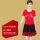 T1107大红短袖+6016黑裙