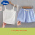 白色吊带+蓝色短裤