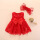 红色短袖裙18801发带