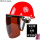 C71-安全帽(红色)+支架+茶色屏