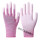 粉色条纹手套手掌涂胶12双