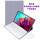 紫+圆形背光白键盘【配鼠标+钢化膜+收纳包+触屏笔