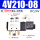 4V210-08 DC24V 配PC10+消声器