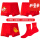 男H852【3条装】+2双红袜