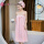 蝴蝶结-粉色浴裙+干发帽