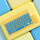 【黄蓝撞色+充电鼠标】10寸充电版键盘(送支架/充