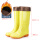 3517黄色冬季加绒雨鞋