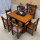 茶桌120cm桌+1船舵椅+4靠背椅+1