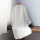 白色135厘米加长绉布长袍