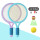 【紫蓝】儿童球拍2支丨双人羽毛球拍