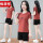 新中式女装8909锈红色(短袖短裤)