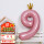 生日布置-粉色数字气球 9(吹管）