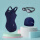 深兰三件套(针织帽+平光镜) 泳衣