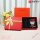 金色蝴蝶结红盒+花束+礼袋