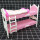 欧式粉色双层床+被子+枕头