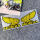 A款翅膀反光黄色贴纸一对10.1cm