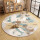 欧洲轮廓多尼尔棉布底地毯-圆形