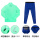 DS长袖绿+LW九分裤蓝(带内衬可