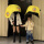 小黄鸭头盔伞儿童款黄色